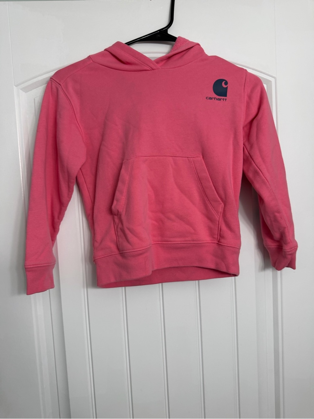 Carhartt Kids Hooded Sweatshirt in Bright Pink with Logo